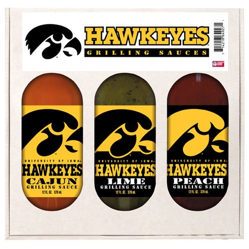 Iowa Hawkeyes NCAA Grilling Gift Set by Hot Sauce Harry
