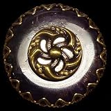 Antique Button & Amethyst Ring