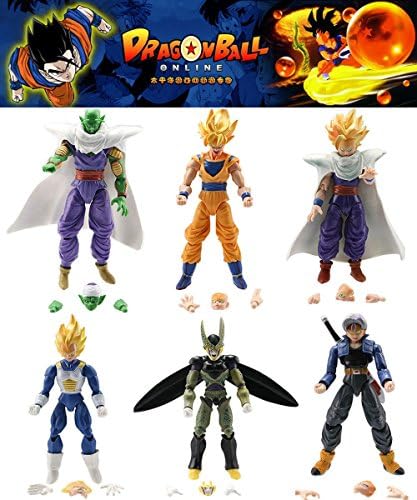Hot 6pcs action figures DBZ Goku Anime Vegeta SHF S.h.Figuarts Toys