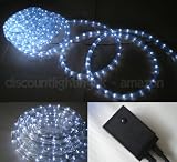 DiscountlightingUK 16 METRE CRYSTAL WHITE LED ROPE LIGHT 576 LEDS WITH 8 FUNCTION CONTROLLER ** WEDDINGS CHRISTMAS BARS GARDENS **