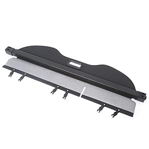 Vesul Updated Version Black Tonneau Cover Retractable Rear Trunk Cargo Luggage Security Shade Fits On Ford Escape 2013 2018 2019 With Open Handle And Extra Canvas Cover Color Updated Cargo Cover For Ford Escape 2013 2019