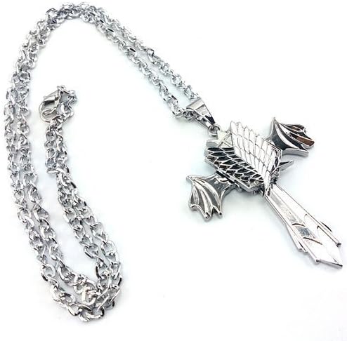 JulieStore-Attack on Titan Scouting Legion Survey Corps Rotatable Necklace