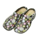 ガーデンサンダル 花柄 ブラック 23.5cm