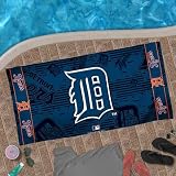 Detroit Tigers Beach Towel: 30x60 Fiber Reactive