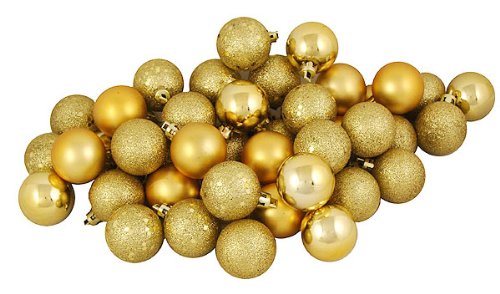 60ct Vegas Gold Shatterproof 4-Finish Christmas Ball Ornaments 2.5″ (60mm) 60ct Vegas Gold Shatterproof 4-Finish Christmas Ball Ornaments 2.5″ (60mm)