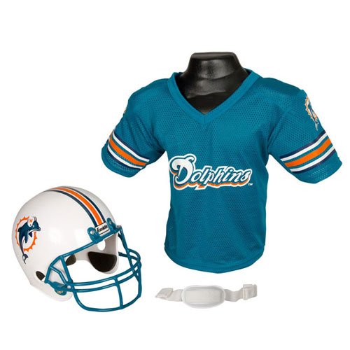 Miami Dolphins Youth NFL Helmet and Jersey Set