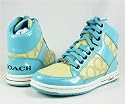 Coach Norra Khaki Gold High Top Signature Tennis Shoes