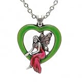 SilberDream Schmuck Anh�nger Elfe Fairy gr�nes Herz mit Kette Fantasy Elfen mit Zirkonia by J. Galbreth EK011von "SilberDream"