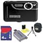 Vivitar vivicam 5.1MP Digital camera Black With Accessory Bundle and 4 Gig Sd Card