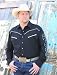 Retro Cross Embroidered Men's Black Western Shirt