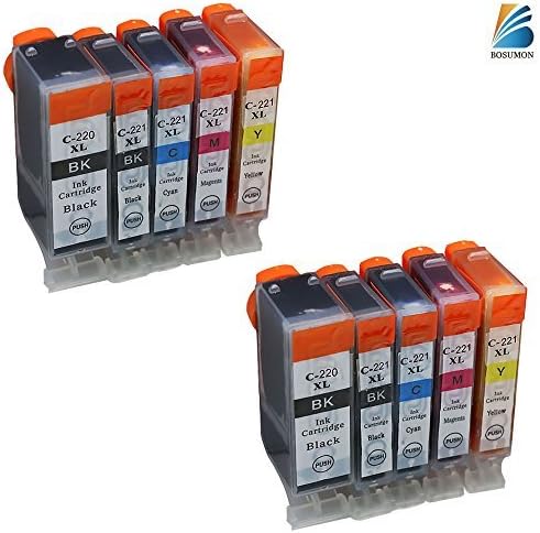 10 Pack Compatible Ink Cartridge for Canon pgi-220 Combo Pack use with Canon PIXMA Ip3600, PIXMA Ip4600, PIXMA Ip4700, PIXMA MX860. Compatible Ink Cartridges for Canon inkjet printers.