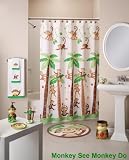 Monkey See Monkey Do Shower Curtain