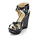 Dbdk Cree-1 Women's Ankle Strap Crossing Platform Wedge Sandals