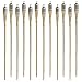 Set of 12 Bamboo Tiki-Style Torches - 48" Length - Metal Oil Canister