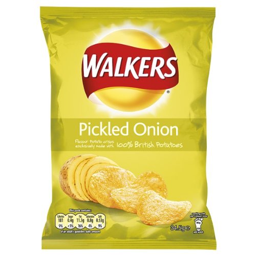 Walkers Crisp Pickled Onion 32.5g Bags (box Of 48) Picture