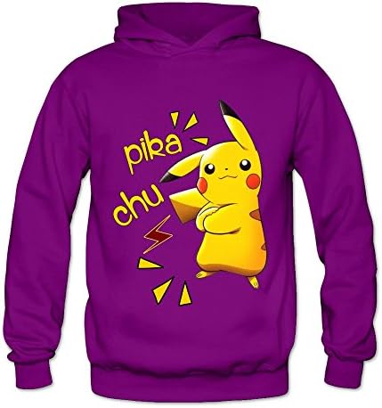 Feimeihua Women's Pikachu Pokemon 3D Hoodies Sweatshirt Size XL US Purple