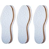 Pedag Summer Washable Pure Cotton Terry Barefoot Insole for Men, White, Size-10, 3 Count