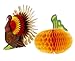 Honeycomb Centerpiece Harvest - 2 pack - Turkey & Pumpkin - Thanksgiving Table Decoration