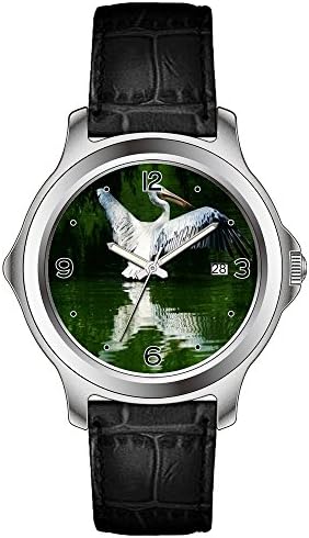 lvlp Men's Sentry 42mm Stainless Steel Leather Quartz Movement Watch &amp;335