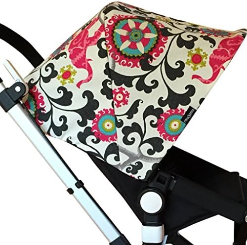 emaSema "Patali Pink" Replacement Hood for Bugaboo Stroller, Extendable Cameleon/ Cameleon3