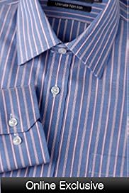 2" Shorter Ultimate Non-Iron Pure Cotton Striped Shirt