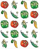 VEGETABLES STICKERS 120 STKS