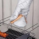 Grillhandschuh Baumwolle doppelseitig hitzebeständig, Grill Kamin Ofen Handschuh (LHS)
