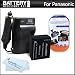 Battery And Charger Kit For Panasonic Lumix DMC-GF3, DMC-GF3K, DMC-GF5, DMC-GF5K, DMC-GF5W, DMC-GF5R Digital Camera Includes Extended (1000Mah) For Panasonic DMW-BLE9 Battery + Ac/Dc Travel Charger + More (Will Display Remaining Time On Screen!!)