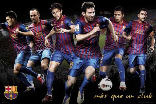 Empire 488817 Fussball - Barcelona - Players 11/12 Sport Fu&szlig;ball Poster Druck - Gr&ouml;sse 91.5 x 61 cm