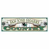NHL San Jose Sharks 9-by-30 Wood Sign