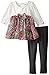Little Lass Girls' 2 Piece Legging Set Flower Crochet Chiffon