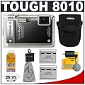 Olympus Stylus Tough 8010 Shockproof & Waterproof Digital Camera (Black) + Batteries + Case + Accessory Kit