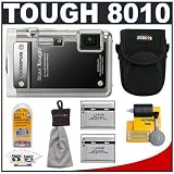 Olympus Stylus Tough 8010 Shockproof & Waterproof Digital Camera (Black) + Batteries + Case + Accessory Kit