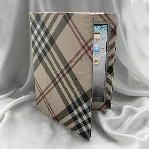 Fintie Deluxe Magnetic Stand Smart Leather Case Cover (Tan/Black/Gray) for Apple iPad 2 2nd Generation Newest (with wake/sleep capability)