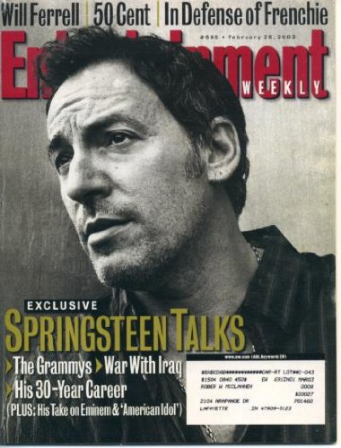 Entertainment Weekly February 28 2003 Bruce Springsteen Talks, Will Ferrell, 50 Cent & Eminem