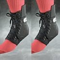 Pair of Swede-O Inner Lok 8 Lace-Up Ankle Brace with patented internal figure eight straps, Black, Small