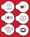 Designer Stencils C096 Valentine Cupcake/Cookie Stencils, Beige/Semi-Transparent