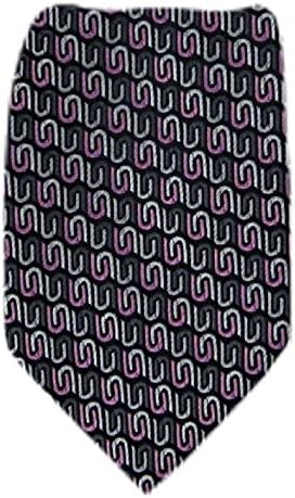 Silk Mens Necktie - Lavender Black