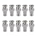 Bluecell 10 Pcs Replacement BNC Male to F Female Plug Metal Adapter Connectors Video and Headend Applications