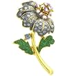 Peony Flower Pin Brooch