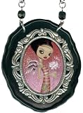 Classic Hardware Retrolite Mixed Media Pendant Necklace Lotus Fairy Art by Caia Koopman 16" 18" 21"