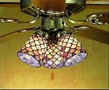 4W Tiffany Fishscale Fanlite Shade Ceiling Fixture