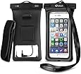 Floatable Waterproof Case Dry Bag w/ Armband & Audio Jack for iPhone 6, 6 plus, 6s, 6s plus, 5, 5s, Samsung Galaxy s6; Eco-Friendly TPU construction Pouch & IPX8 Certified to 100 Feet by 3iART (Black)