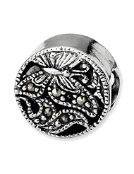 Sterling Silver Reflections Marcasite Butterfly Bead