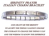 Serenity Prayer Italian Charm Bracelet