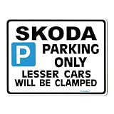 SKODA Parking Sign - gift for octavia felicia fabia vrs tdi models - Size Large 205 x 270mm'