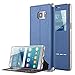 Galaxy Note 7 Case, Pandawell Slim Thin View Window PU Leather Flip Case Satnd with Smart Unlock Metal Slide Touch for Samsung Galaxy Note 7 - Blue