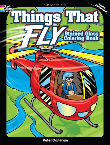 things that fly stained glass coloring book dover stained glass coloring book