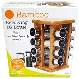 Lipper Bamboo Revolving 16 Bottle Spice Rack
