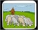 Mouse Pad with man, rural, body, individuals, individual, humans, sheep, person, human, persons, people, working